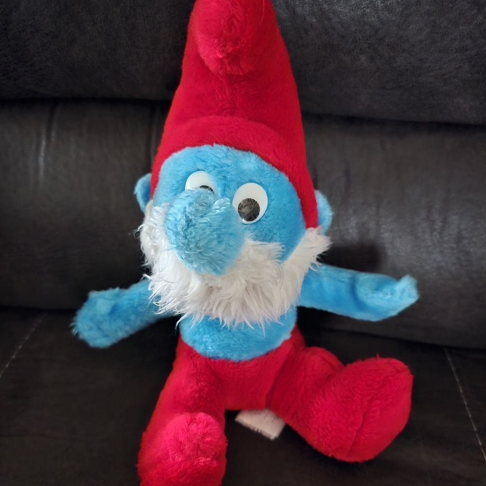 Vintage toy 1979 Papa Smurf Plush